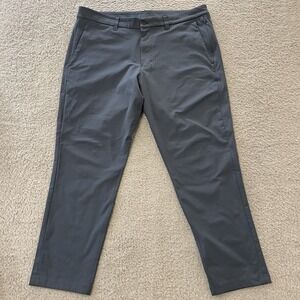 Lululemon Commission Slim Fit Pants Mens 36x26 Blue ABC Chino Warpstreme